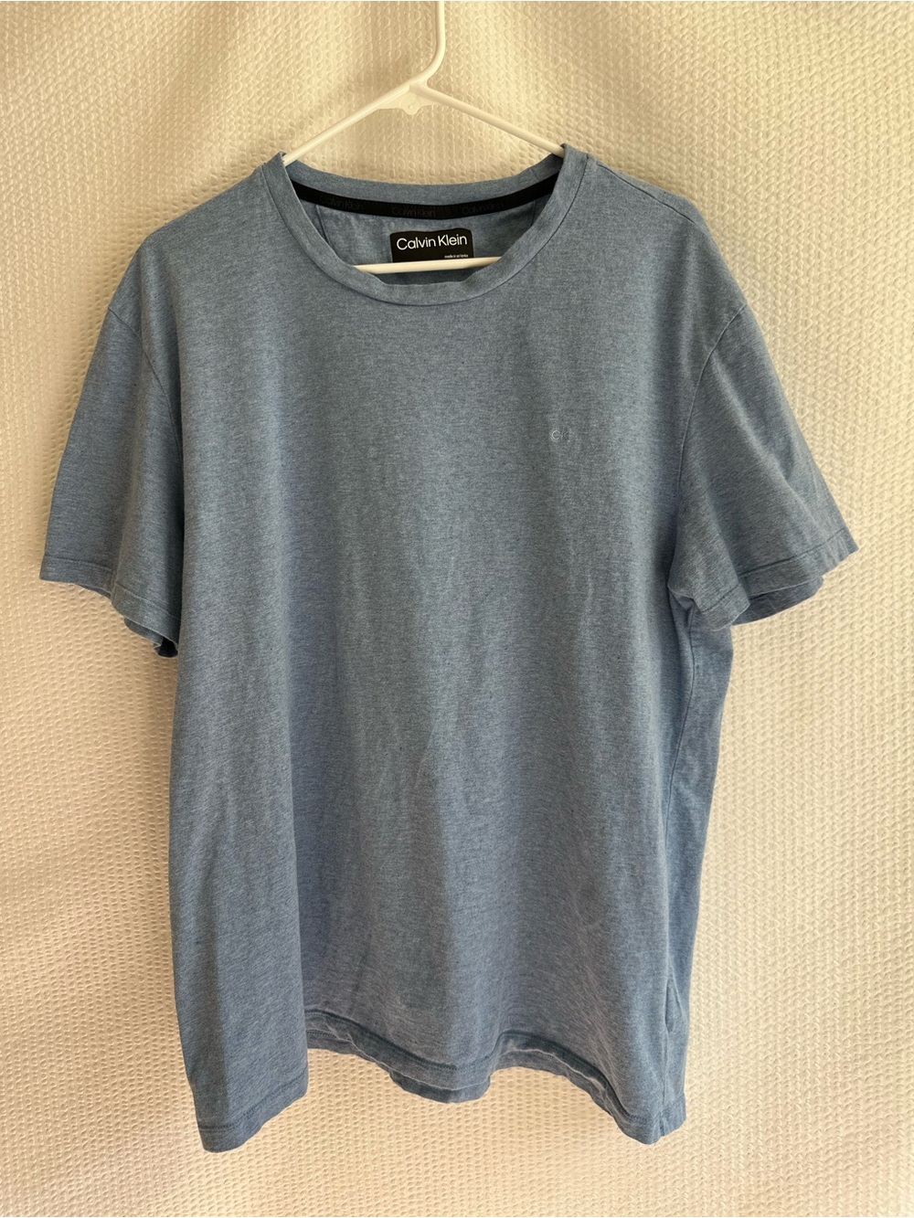 Calvin Klein Men's Blue Crew Neck Short Sleeve T Shirt Cotton XXL Soft Tee